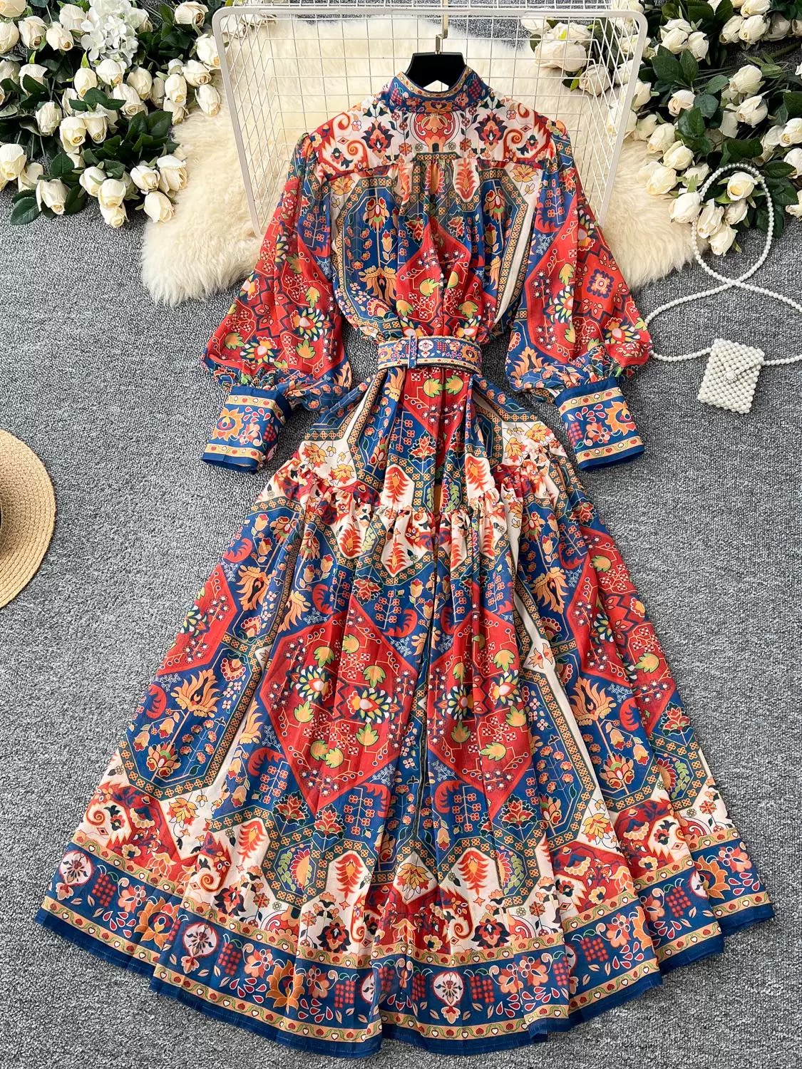 Welcome to my world print dress ED204 images